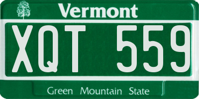 VT license plate XQT559