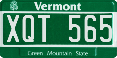 VT license plate XQT565