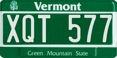 VT license plate XQT577