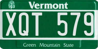 VT license plate XQT579
