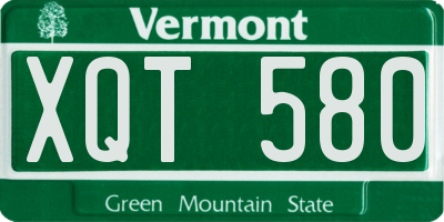 VT license plate XQT580