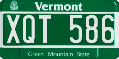 VT license plate XQT586