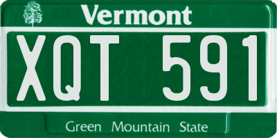 VT license plate XQT591