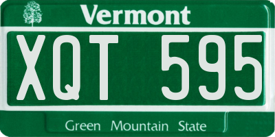 VT license plate XQT595