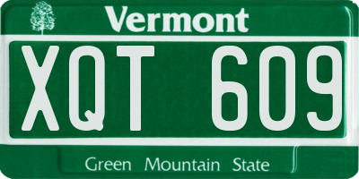VT license plate XQT609