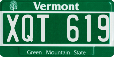 VT license plate XQT619