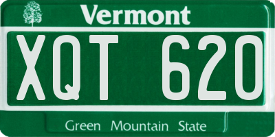 VT license plate XQT620