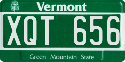 VT license plate XQT656