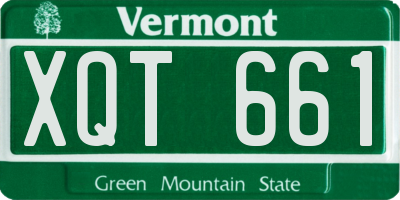 VT license plate XQT661