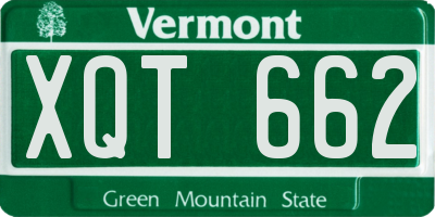 VT license plate XQT662