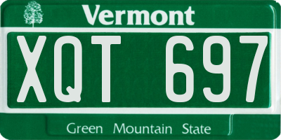 VT license plate XQT697