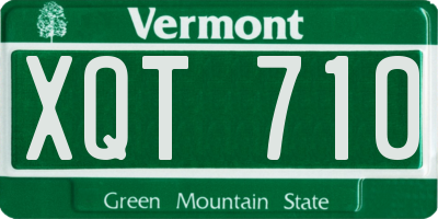 VT license plate XQT710