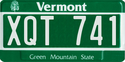 VT license plate XQT741