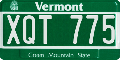 VT license plate XQT775
