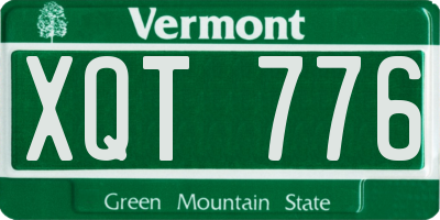 VT license plate XQT776