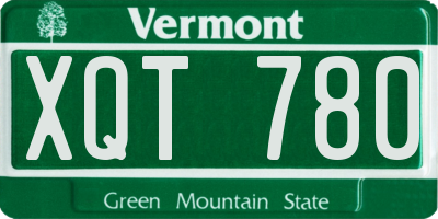 VT license plate XQT780