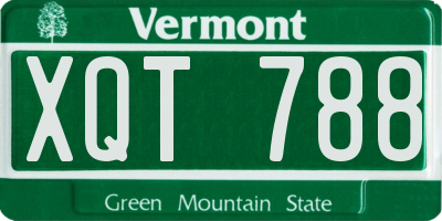 VT license plate XQT788