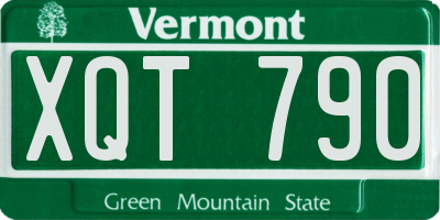 VT license plate XQT790
