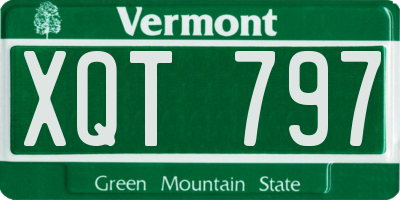VT license plate XQT797