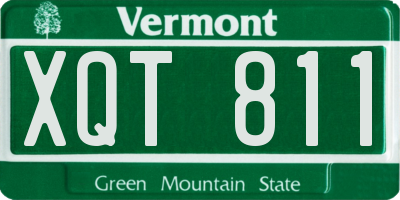 VT license plate XQT811