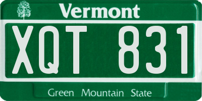 VT license plate XQT831