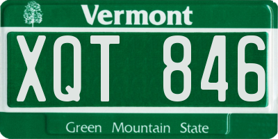 VT license plate XQT846
