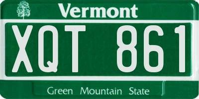 VT license plate XQT861