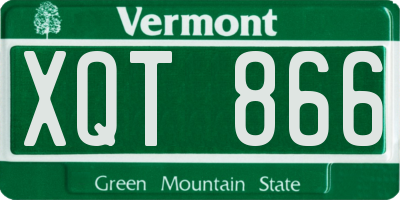 VT license plate XQT866