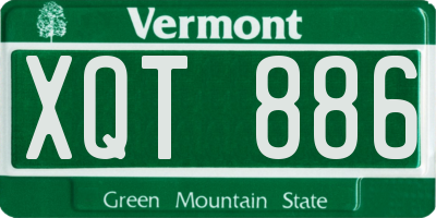 VT license plate XQT886
