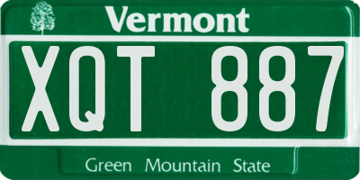 VT license plate XQT887