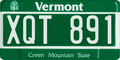 VT license plate XQT891