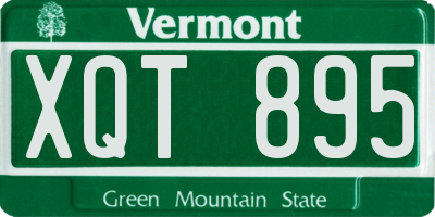VT license plate XQT895