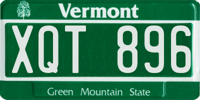 VT license plate XQT896