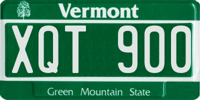 VT license plate XQT900