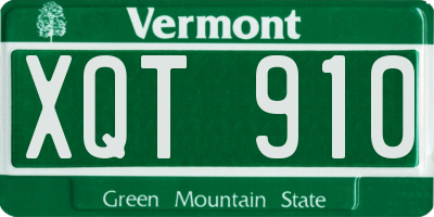 VT license plate XQT910
