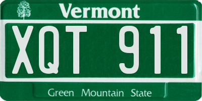 VT license plate XQT911