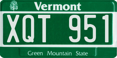 VT license plate XQT951