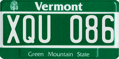 VT license plate XQU086