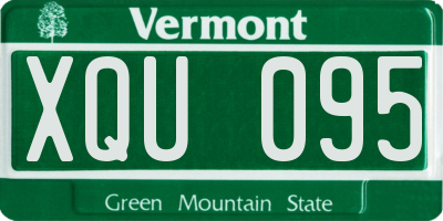 VT license plate XQU095
