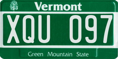 VT license plate XQU097