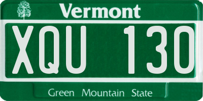 VT license plate XQU130