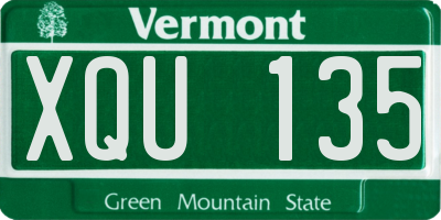 VT license plate XQU135