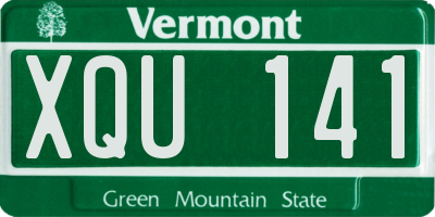 VT license plate XQU141