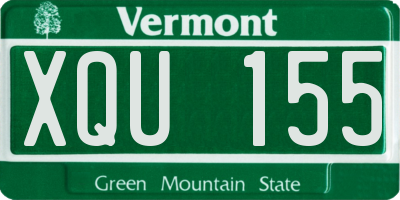 VT license plate XQU155
