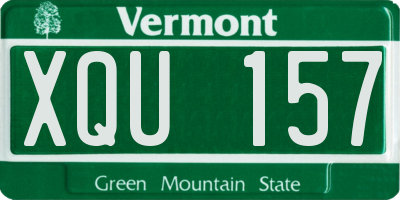 VT license plate XQU157