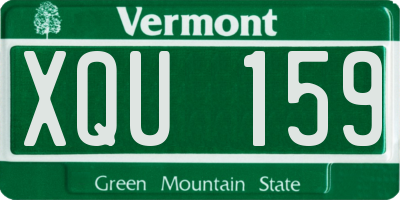 VT license plate XQU159