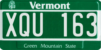 VT license plate XQU163