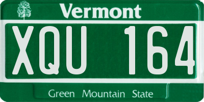VT license plate XQU164
