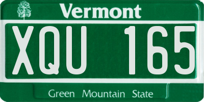 VT license plate XQU165
