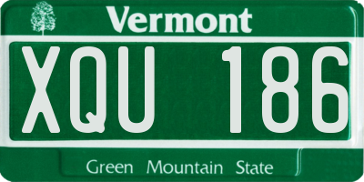 VT license plate XQU186